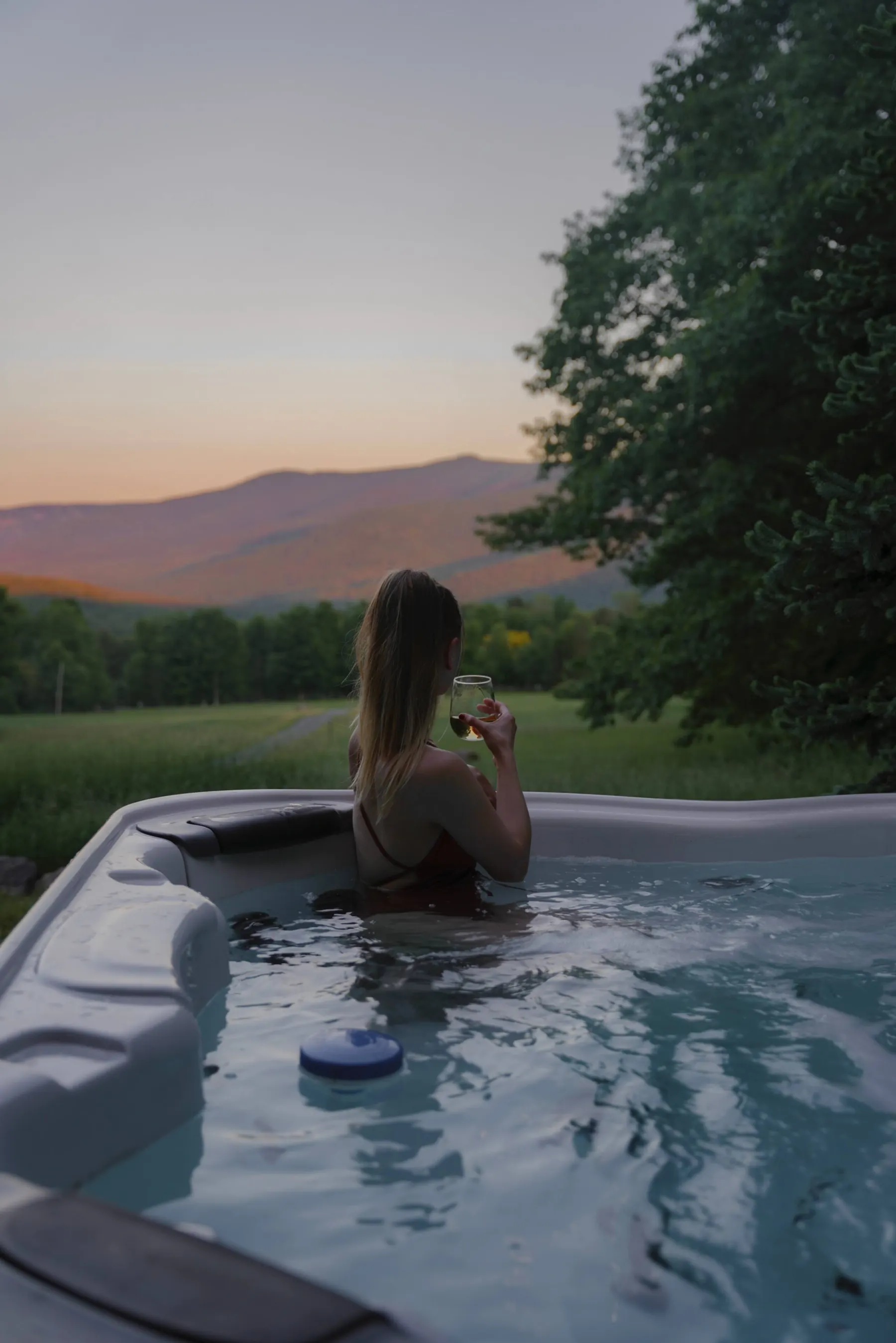 Hot tub under the stars