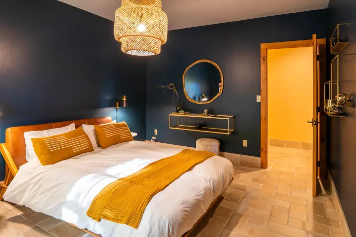 This bedroom is super private as it is the only one on this floor and has its own bathroom next door.