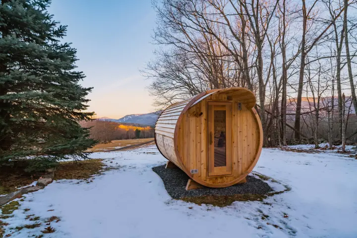 We positioned it to have the perfect view on Hunter Mountain.