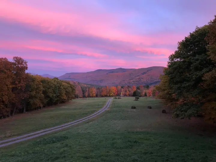 Fall sunsets are amazing... Our front yard and view in the fall - the colors are spectacular and the front deck provides a first row view!